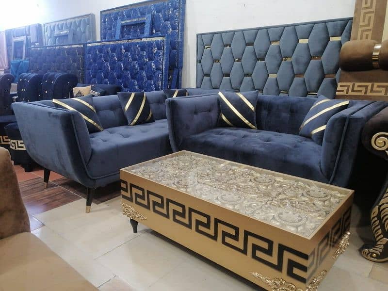 L shape sofa / corner sofa / 6 seater velvet sofa / Sofa for sale 3