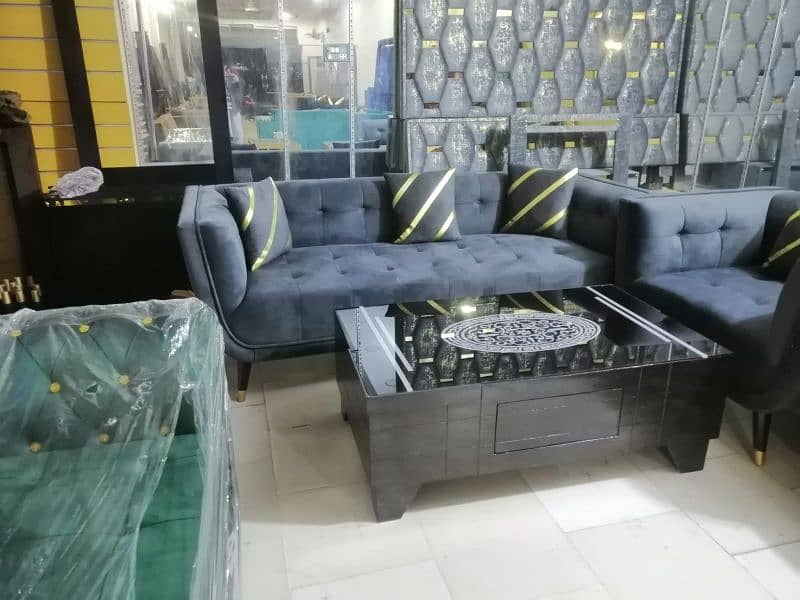 L shape sofa / corner sofa / 6 seater velvet sofa / Sofa for sale 5