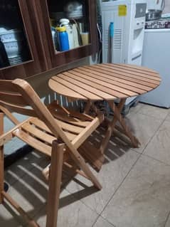 smart fordable dunning table with 4 chairs