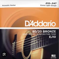 Acoustic and Electric Guitar Strings DAddario American