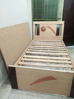 solid wooden bed