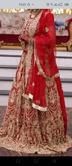 1 time used bridal sharara with Jewelry and sandel