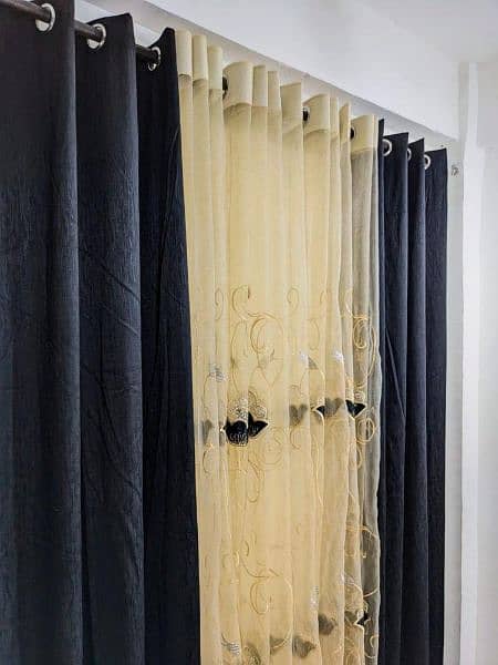 3 PCs set of curtains (1 embroidered) 0