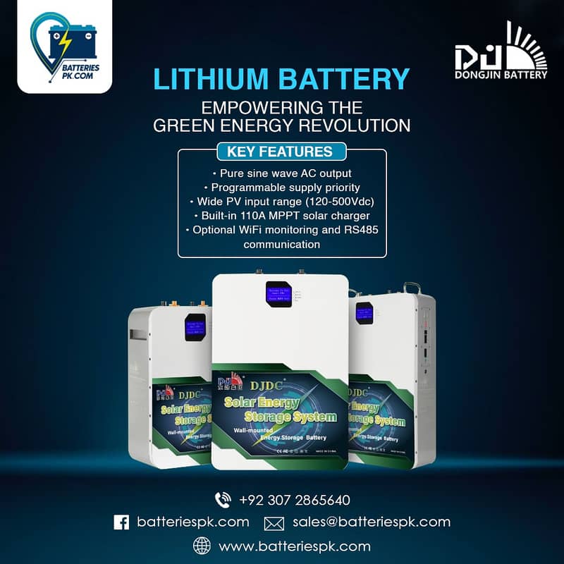 Dongjin Lithium Batteries 48V 100AH, 48V 200AH & 24V 100AH 0