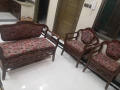 Wooden 5 Seater Sofa Set