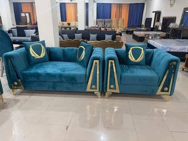 L shape sofa / corner sofa / six seater / velvet sofa / Sofa for sale 1