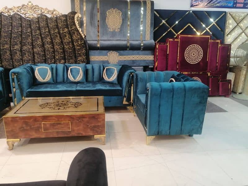 L shape sofa / corner sofa / six seater / velvet sofa / Sofa for sale 3