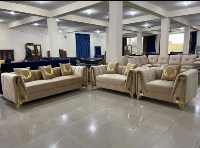 L shape sofa / corner sofa / six seater / velvet sofa / Sofa for sale 5