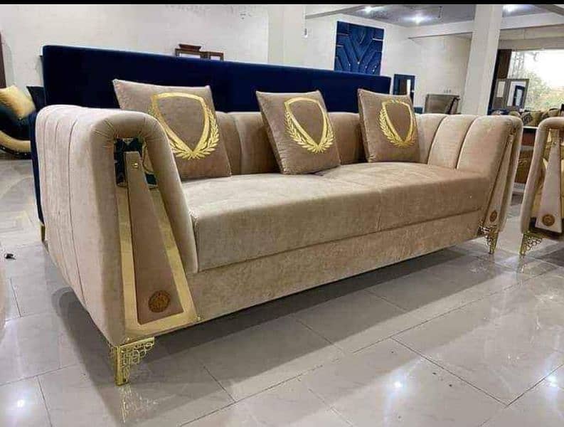 L shape sofa / corner sofa / six seater / velvet sofa / Sofa for sale 6