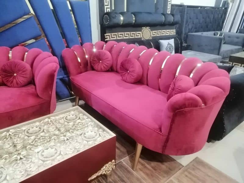 L shape sofa / corner sofa / six seater / velvet sofa / Sofa for sale 9