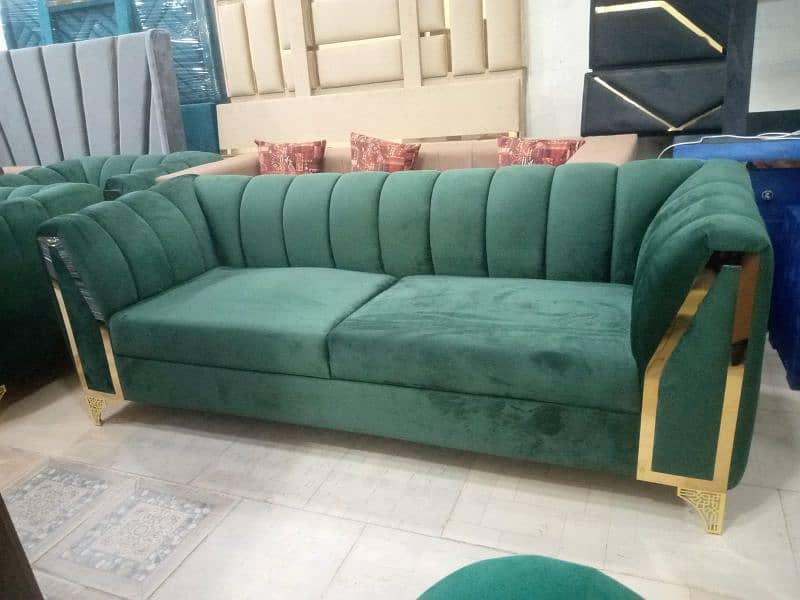 L shape sofa / corner sofa / six seater / velvet sofa / Sofa for sale 12