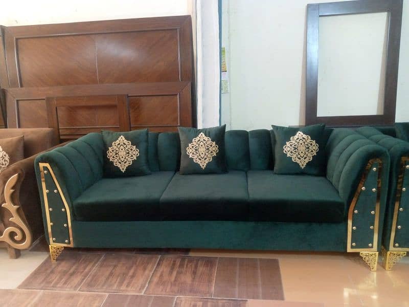 L shape sofa / corner sofa / six seater / velvet sofa / Sofa for sale 14