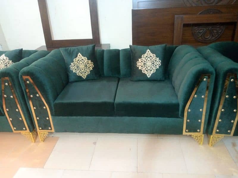 L shape sofa / corner sofa / six seater / velvet sofa / Sofa for sale 15