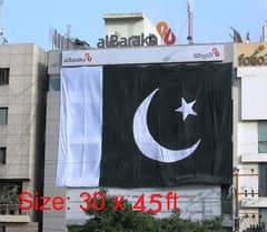 All Sizes of Pakistan Flag in Best Quality Parachute Cloth 14th August