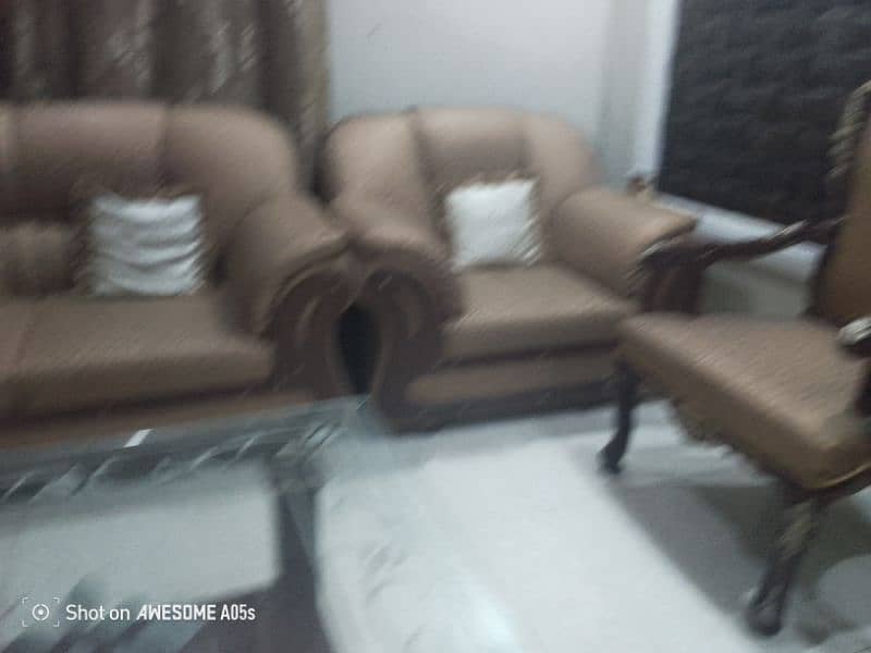 2 Separate Sofa Sets With A Central Table For Sale 2