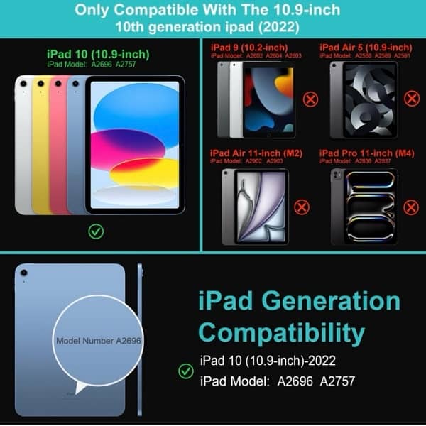 iPad Cover for 10th generation 10.9 inch 2022, ipad 6