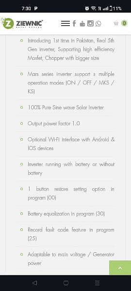 Ziewnic Mars 4.5 kw Gold PV 6200- 1 year Used 11