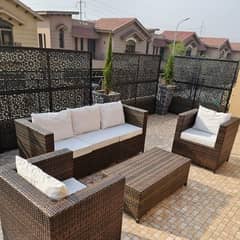 outdoor garden rattan UPVC furniture sofa sets and tables