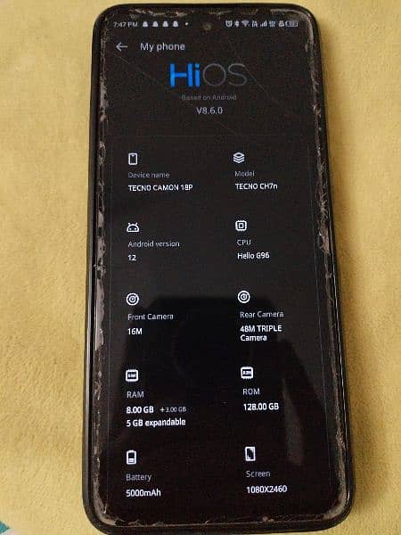 Techno camon 18p 10/10 condition 1