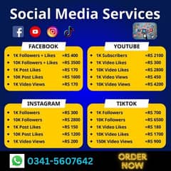 Buy Any Services For Instagram YouTube Tiktok Facebook Pinterest