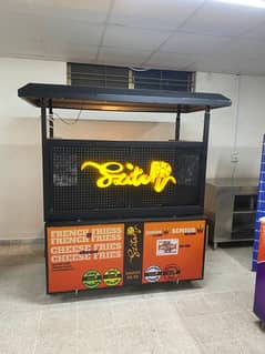 Fast Food counter for burger, fries, shawarma, roll paratha.