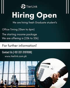 Fresh graduate student's required for office work