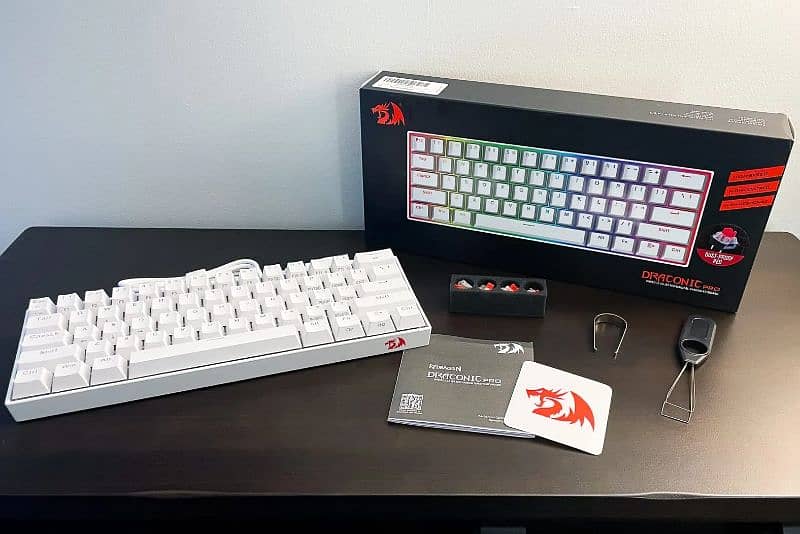 gaming keyboard reddragon k530 white premium 10/10 1