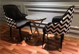 coffee table, centre table, and chairs