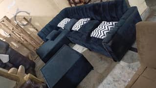 L shape sofa set and table for sale