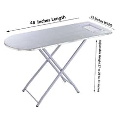 foldable and adjustable iron table