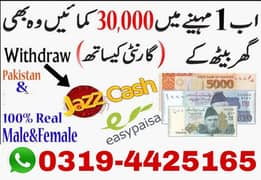 Part time job available in Pakistan