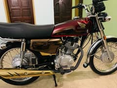 Honda CG 125 Red Gold edition Punjab registered