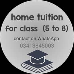 home tution for class 5 to 8