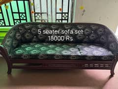 Wooden 5 seater Sofa Set