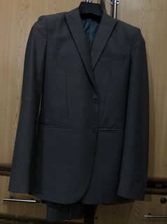 premium grey suit 3 piece ( check description)