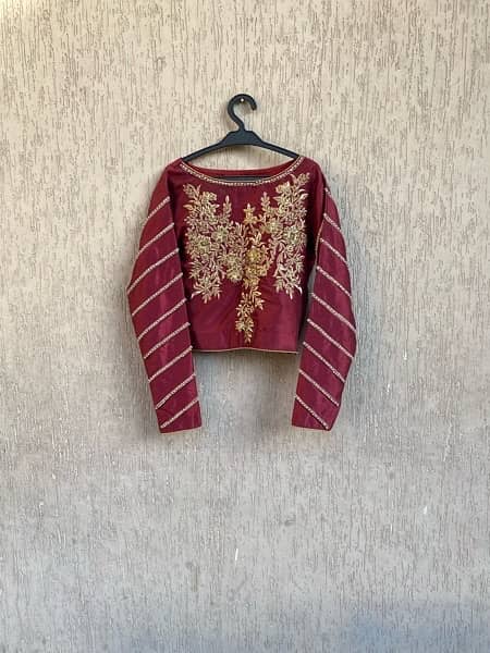 Maroon red lehnga kurti 4