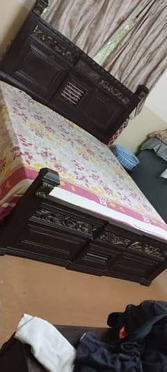 Wooden King size bed