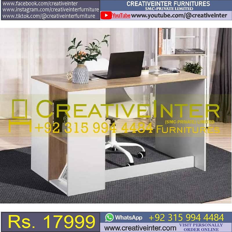 Study Desk Chair CEO Table Reception Counter Manager Workstation 18