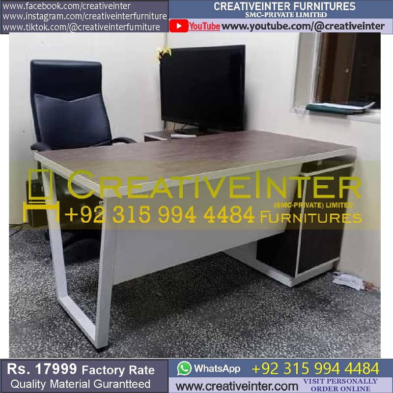 Study Desk Chair CEO Table Reception Counter Manager Workstation 14