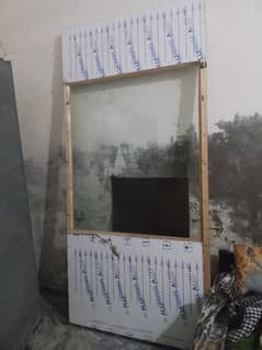 2 wooden Glass door aluminium sheet ( use 2 month ) both Rs 22000