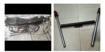 Heavy weight fuel tank and double side rod for bike