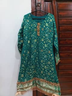 Banarsi Dress with Trouser and Booti Duppata (Kiran on all sides)