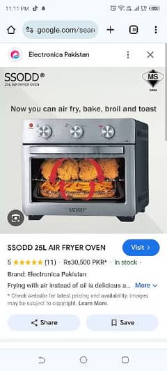 SSOD 25 ltr air fryer oven