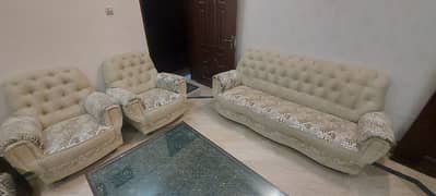 2 sets sofas 3+2+1 synthetic leather & fabric , 3+1+1 fabric Poshihs .