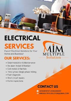 Solar ATS Cctv Electrician Available 24/7 All Over Karachi