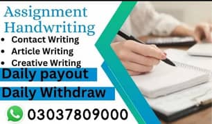 Assignment writing work Part Time/Full Time Daily payments