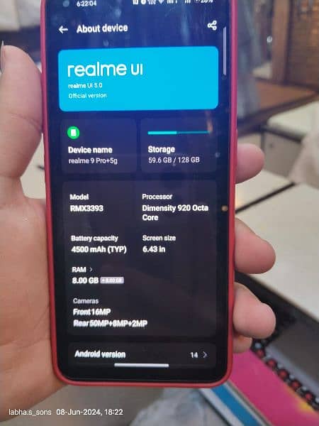 realme 9 pro plus5g 128 8+8  full box arjnt pase chaye bhaio 2