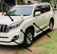 toyota prado 2015 2016 frnot back lights bonut fender bumper