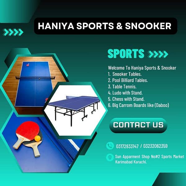 All Type Of Game Snooker / Pool/ Table Tennis Game / Foosball Game 0