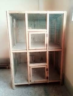 2 portion Woden cage for sale new condition contact 03140340663